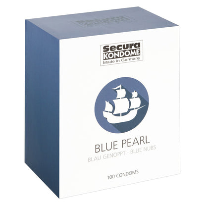 Secura Blue Pearl condoms. Safe sex, sorted! Nubbly protection for a bit of added excitement.