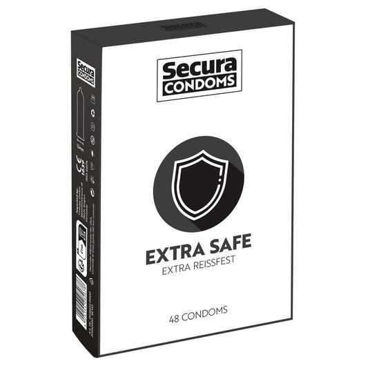 Extra Safe protection: Secura Condoms 48 pack box.