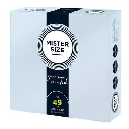Mister Size 49mm condoms, extra fine 36-pack for your pleasurable time.