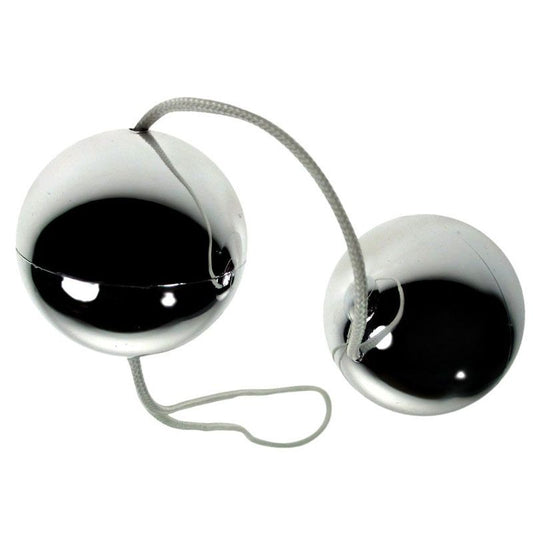 Silver Vibratone Duo Balls. Empowering pleasure.