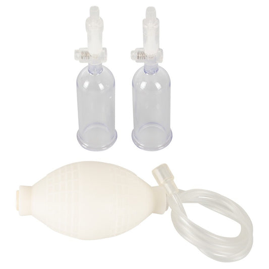 Clear dual chamber suction set