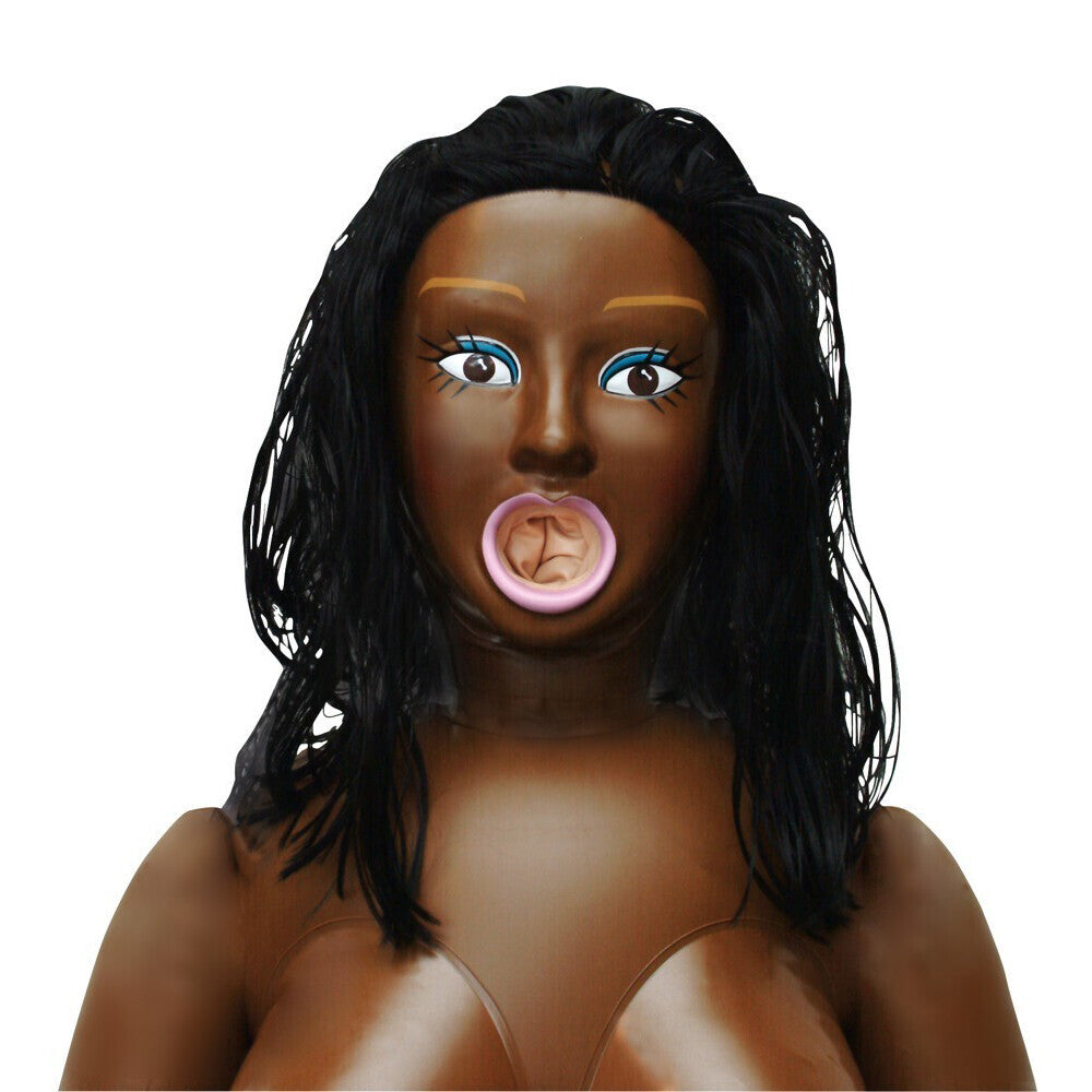 You2Toys Tyra Love Doll with dark skin, black hair, and blue eyes.