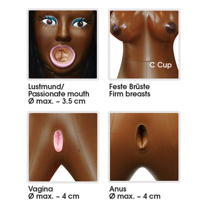 Tyra Love Doll features: mouth, C-cup breasts, vagina, and anus.