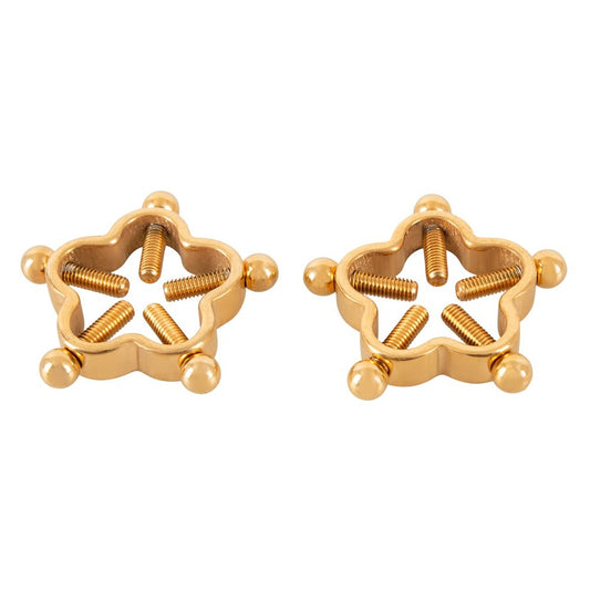Golden flower nipple jewellery, adding a touch of glamour to intimate moments. A sensual twist for those wanting a bit more fun.
