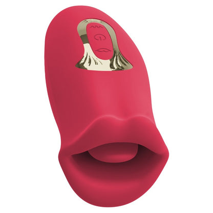 Red oral fun vibrator with moving tongue.