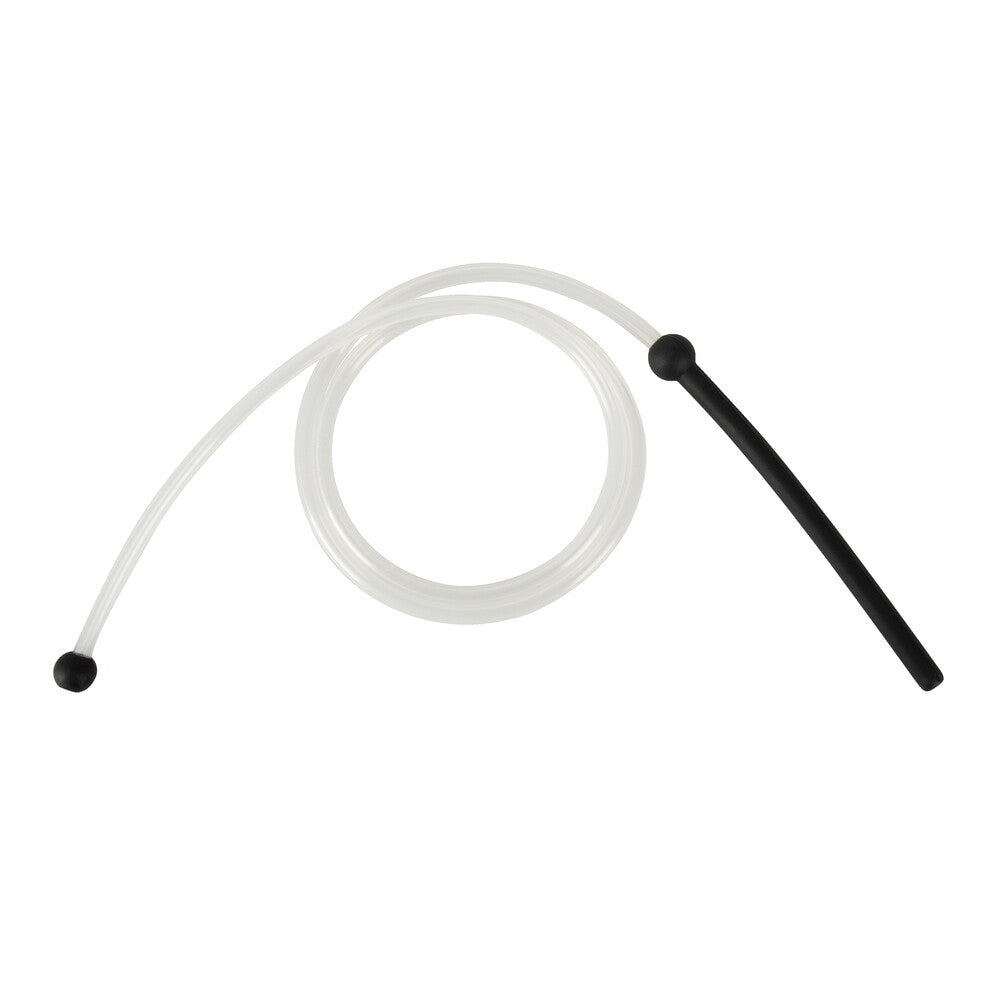 Silicone tube with black tips for urinary play