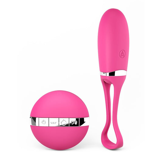 Pink Dorcel vibrator egg with remote for delightful pleasure.