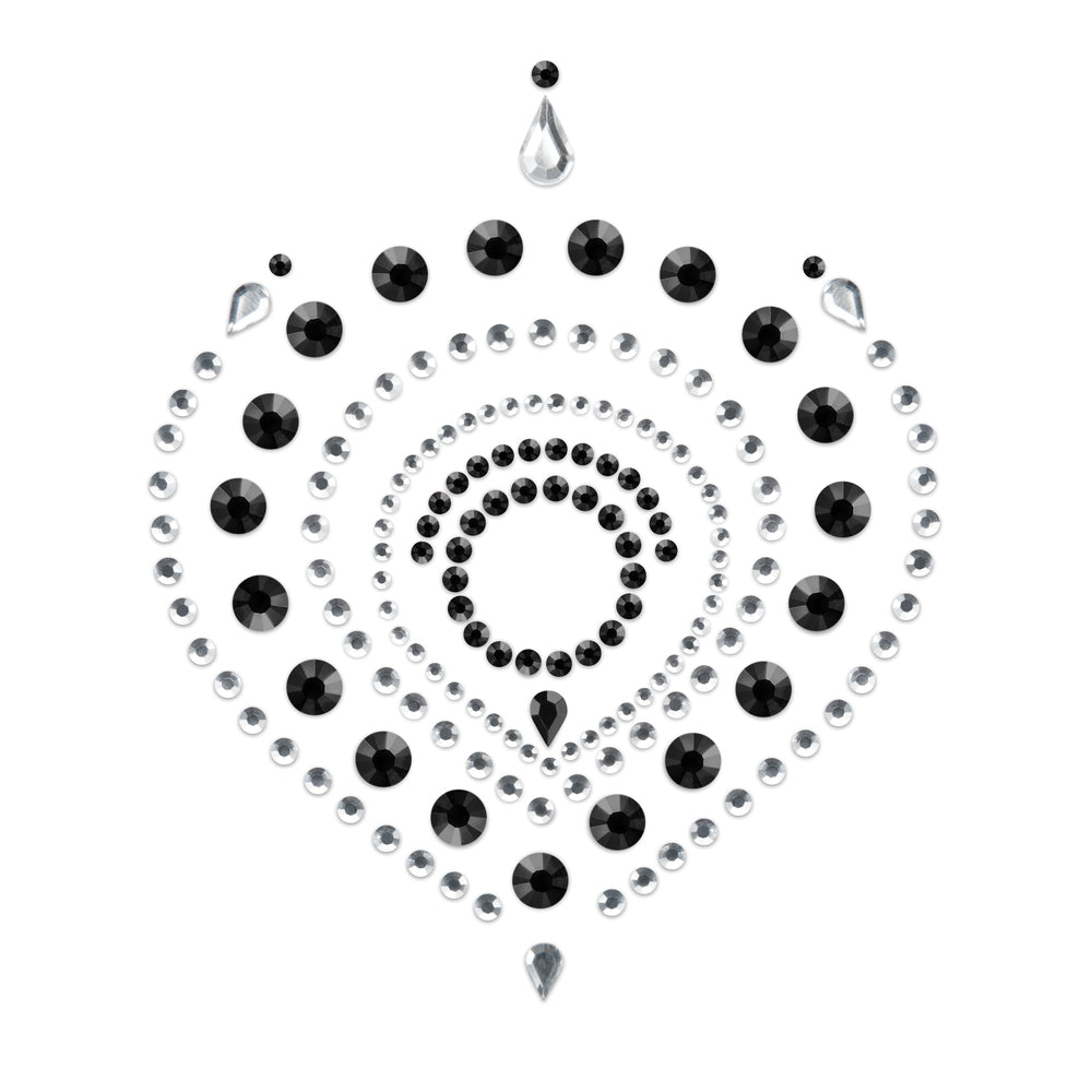 Dare to dazzle, darling! A swirling galaxy of black and silver rhinestones awaits your playful touch. Bijoux Indiscrets' temptation is here.
