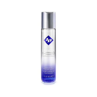 ID Free hypoallergenic water-based lubricant. Perfect for sensitive skin, in a discreet 30ml bottle.
