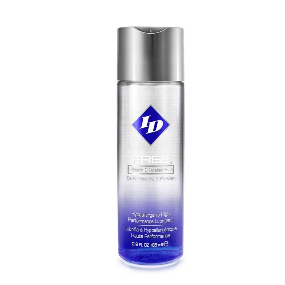 ID Free Hypoallergenic waterbased lubricant, 65ml bottle. Glide into pleasure with this gentle formula.