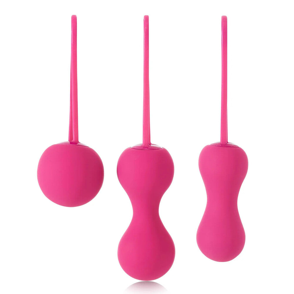 Je Joue Ami kegel balls in fuchsia. Pelvic floor exercise weights for strength and pleasure.