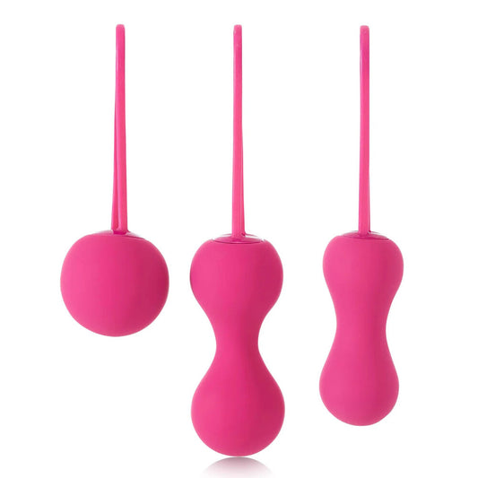 Je Joue Ami kegel balls in fuchsia. Pelvic floor exercise weights for strength and pleasure.