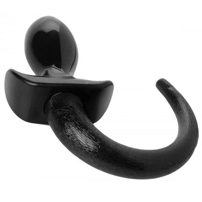 Black dog tail butt plug for cheeky fun.