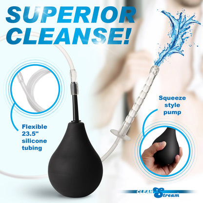 Clean Stream Enema Bulb Kit. Squeeze style pump, flexible silicone tubing for a superior cleanse.