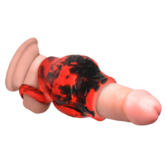 Hell Hound girth enhancer in red and black.