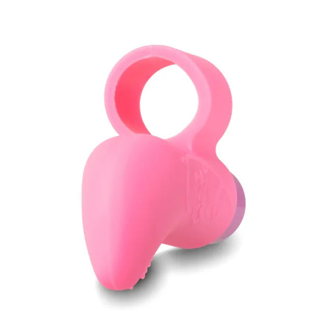 Pink finger vibrator for pleasure play