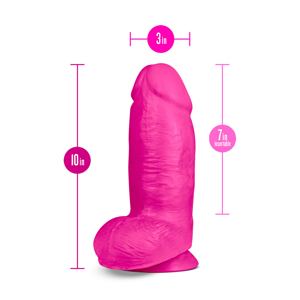 Blush Novelties' bold 10-inch dildo. A cheeky thrill ride awaits!