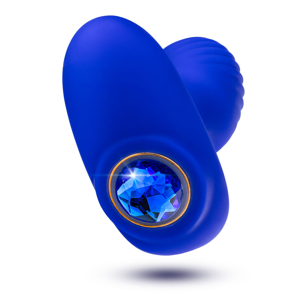 Blue jewelled pleasure plug.