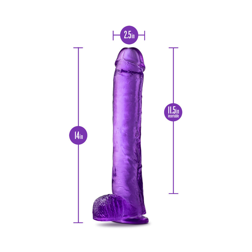 Plush and purple: this dildo will have you reaching for the stars.