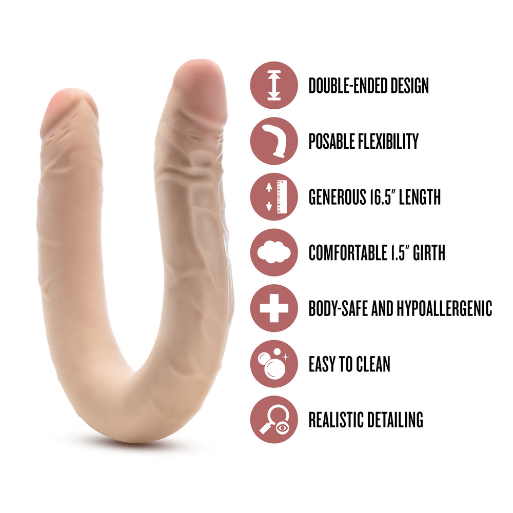Posable double ended dildo with product features
