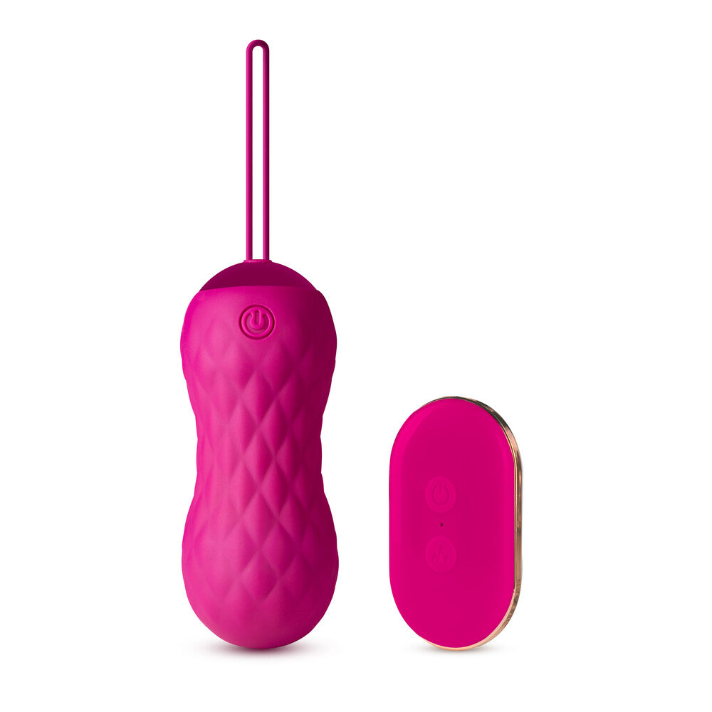 Pink vibrator egg and remote control.