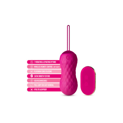 Pink Carina remote control pleasure egg and remote.