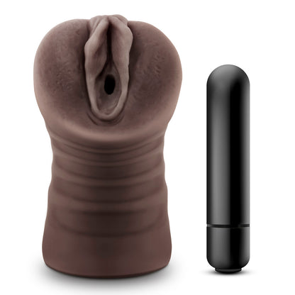 Hot Chocolate Brianna masturbator with vibrator