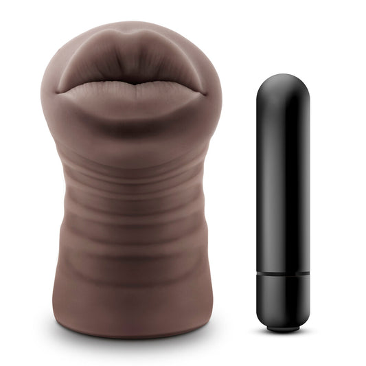 Mouth masturbator with vibrator