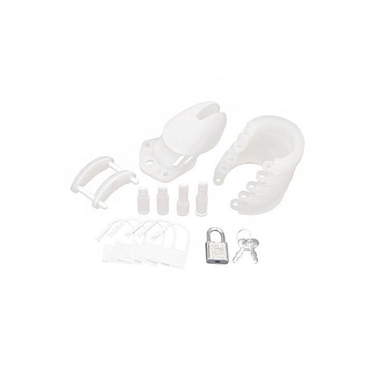 Silicone chastity cage with keys. Power in your hands or theirs, darling? Pure restraint, pure surrender... delightful! 
