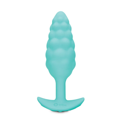 Teal pleasure: a smooth, textured B-Vibe bump butt plug to tantalise and tease. Silky sensation for thrilling after-dark adventures.
