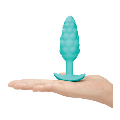 Teal textured butt plug.