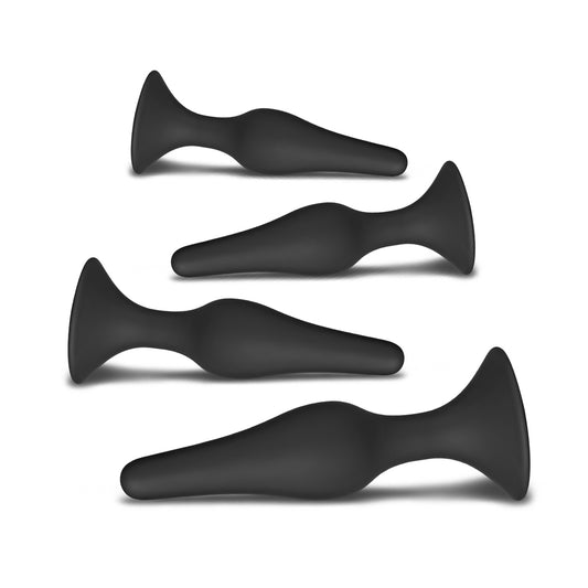 Black silicone butt plugs