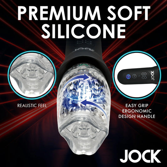 Jock stroker with realistic texture and ergonomic design for pleasure.

