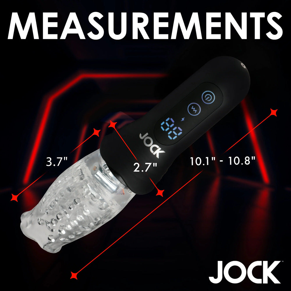 JOCK vibe showing measurements. Perfect for solo play, explore the range, find your fit, and treat yourself.
