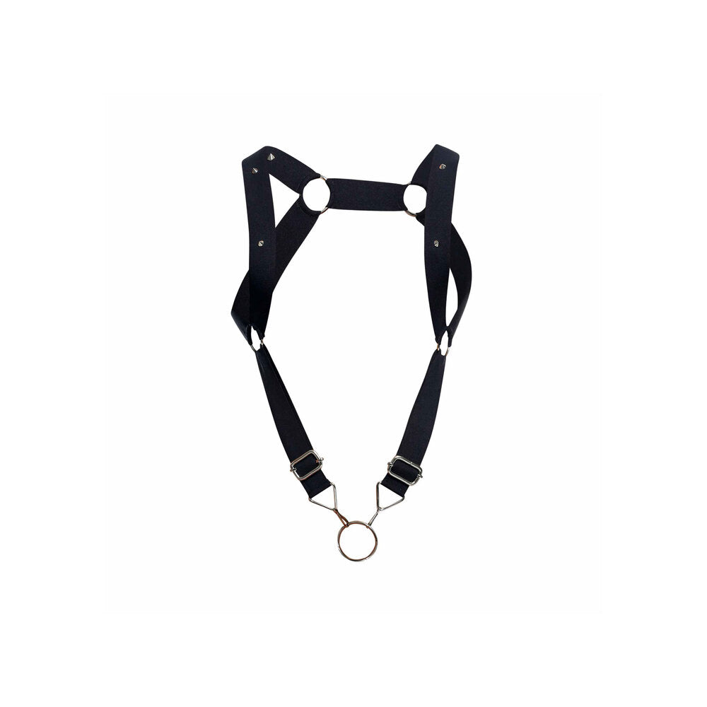 Black harness with cockring