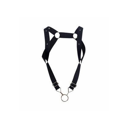 Black harness with cockring