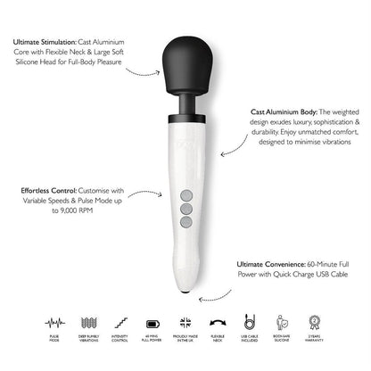 Doxy Die Cast Wand massager details.