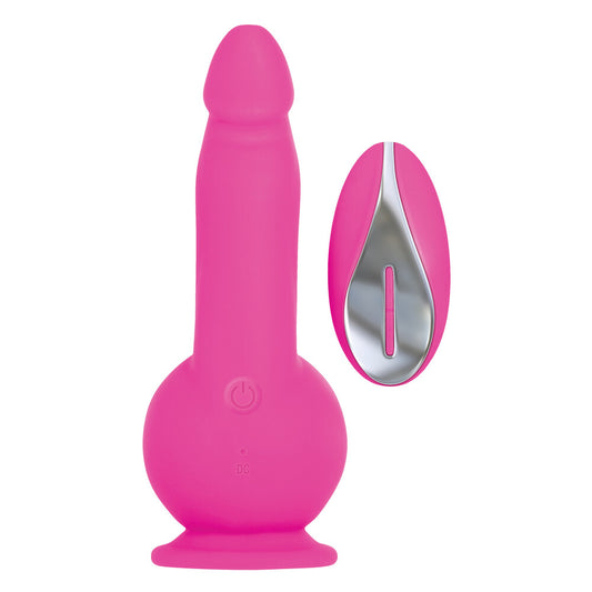 Pink dildo and remote from Evolved Sex Toys.