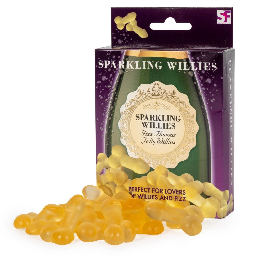 Prosecco flavour jelly willies, boxed, from Spencer and Fleetwood. Naughty novelty sweet treats!
