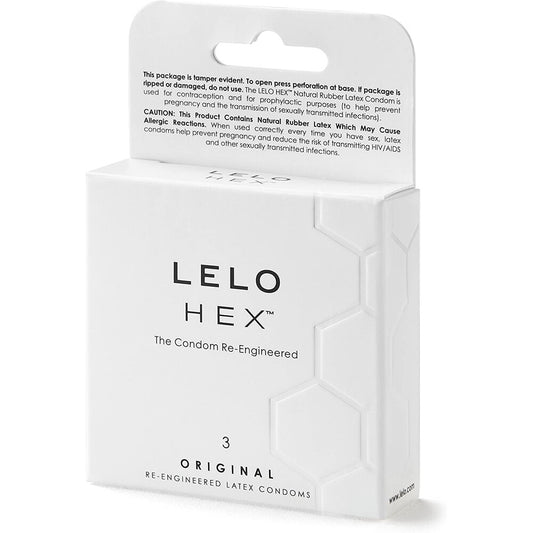 LELO HEX Original Condoms 3 pack. Your safe sex sorted with re-engineered latex condoms for ultimate protection.