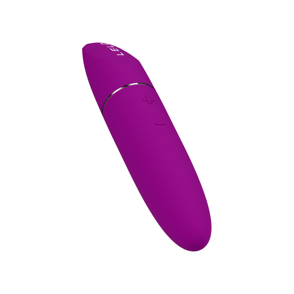 Deep rose Lelo Mia 3 vibrator on white.