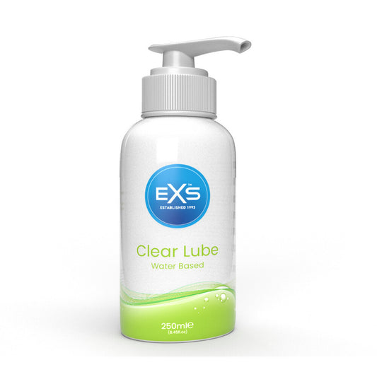 EXS Clear Lube 250ml for enhanced pleasure. Water-based personal lubricant in pump bottle.