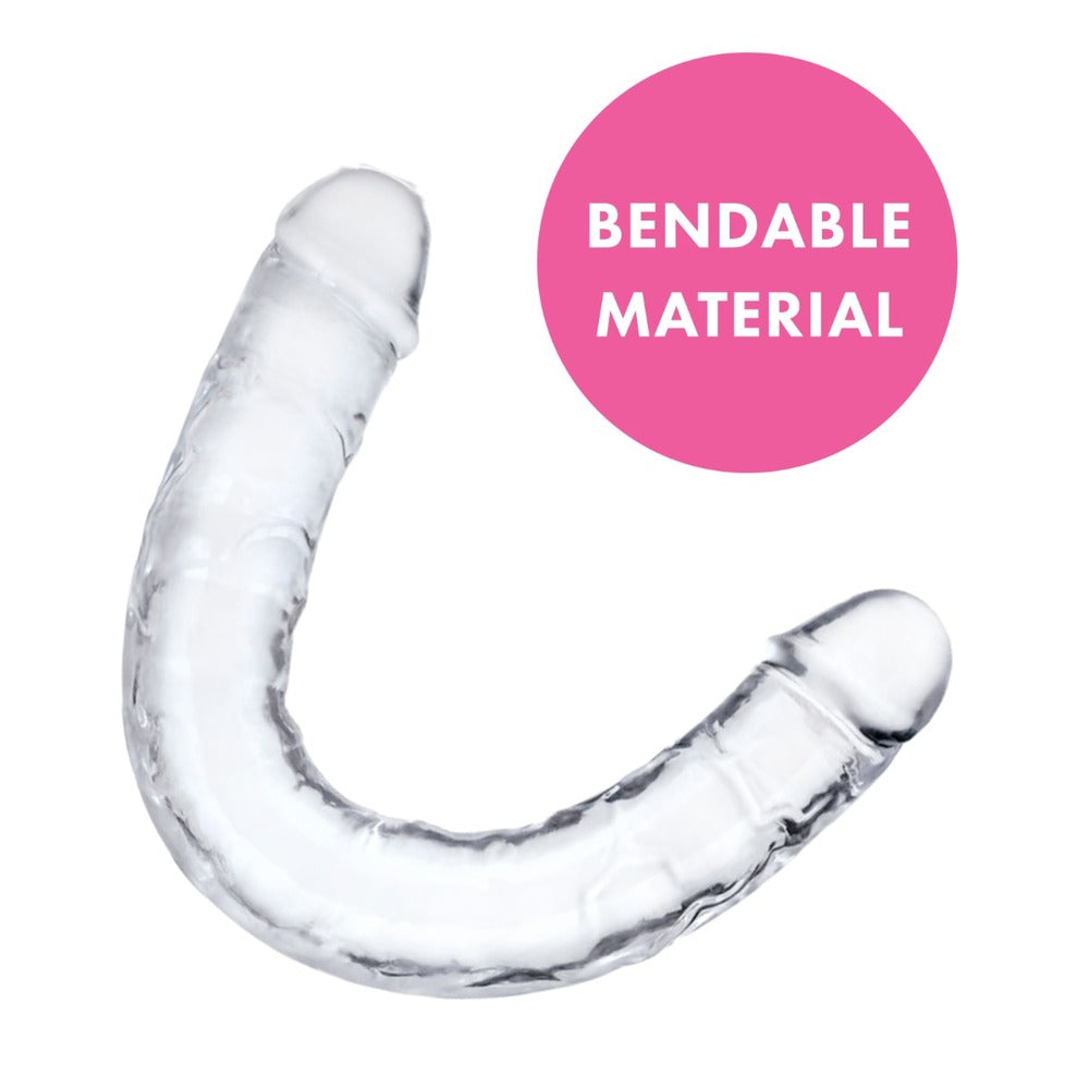 Clear, bendable double dildo from Me You Us.