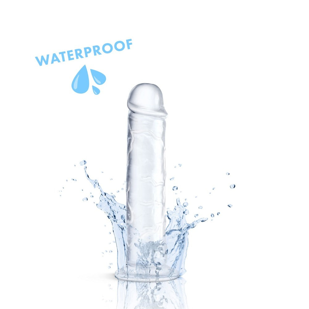 Waterproof clear dong with splash