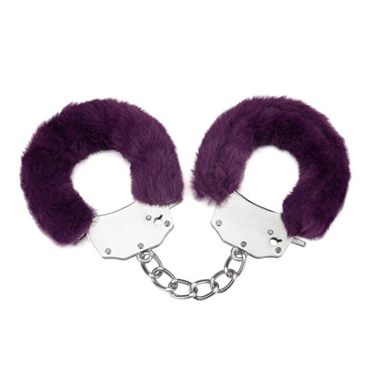 Purple faux fur handcuffs