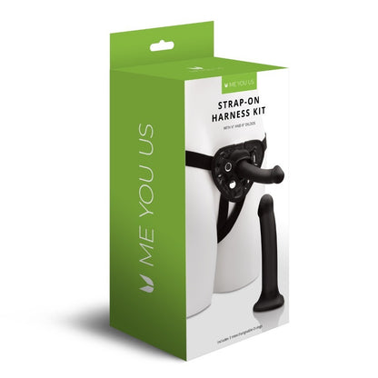 Me You Us strap-on harness kit featuring 6" and 8" dildos for pleasure, exploration and connection.