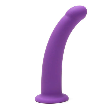 Purple curved dildo