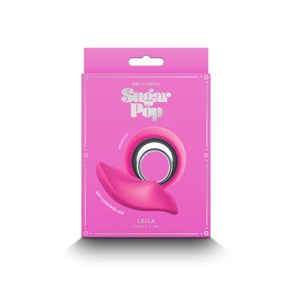 Sugar Pop Leila Panty Vibe in its pink packaging. An app controlled vibe for fun times.