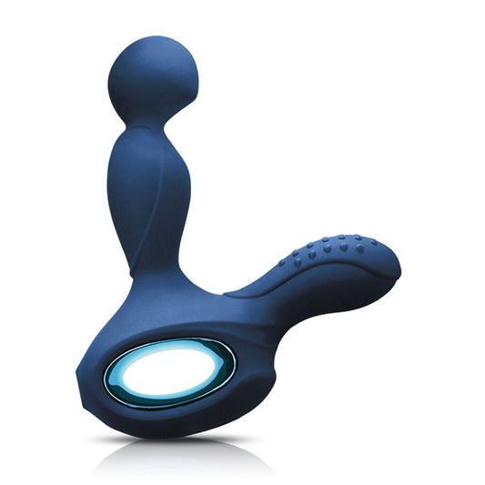 Blue prostate massager with light