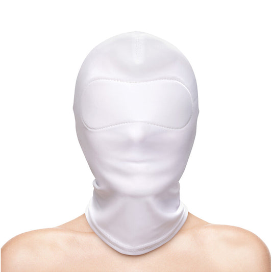 White fetish hood with eye covering